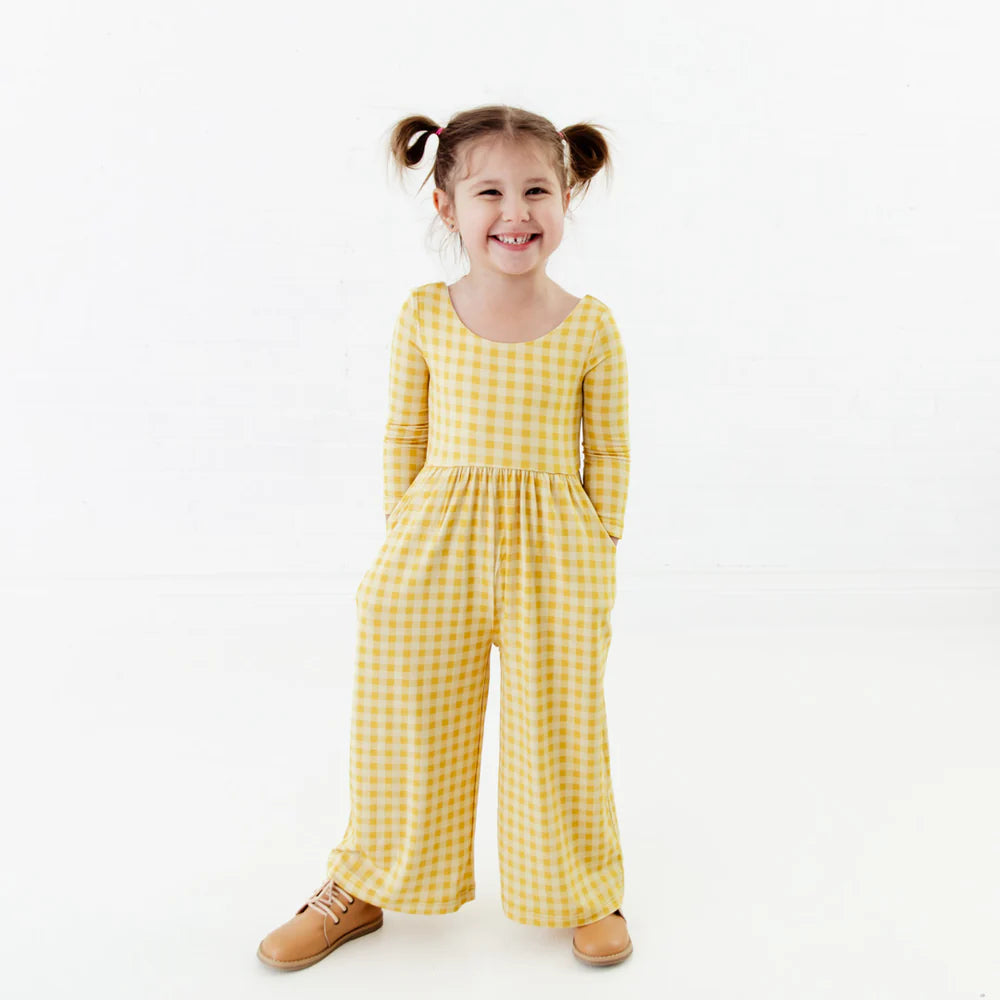 Bamboo Mustard Leggy Romper