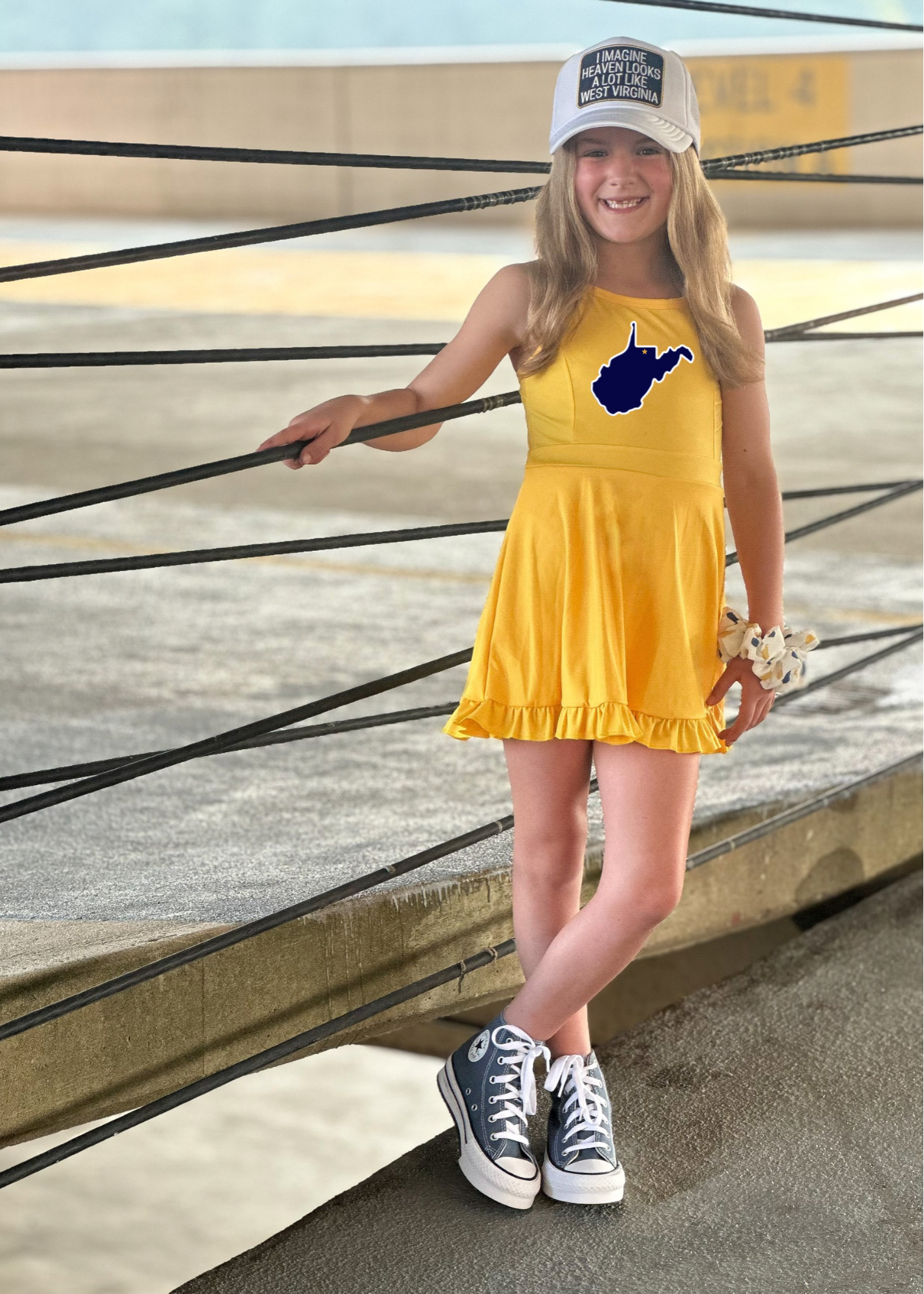 West Virginia Cheer Dress | Yellow