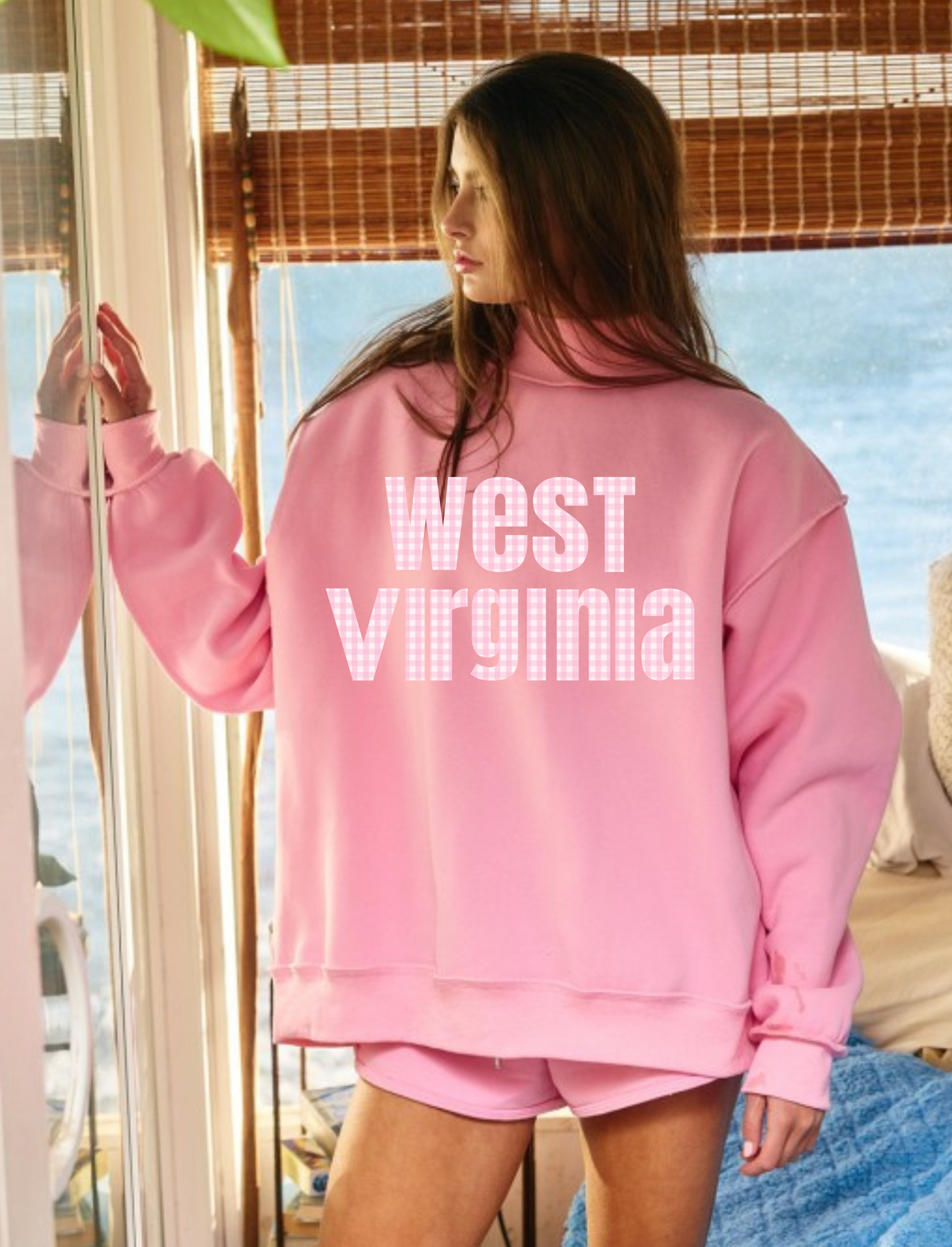 Gingham WV Mockneck | Adult