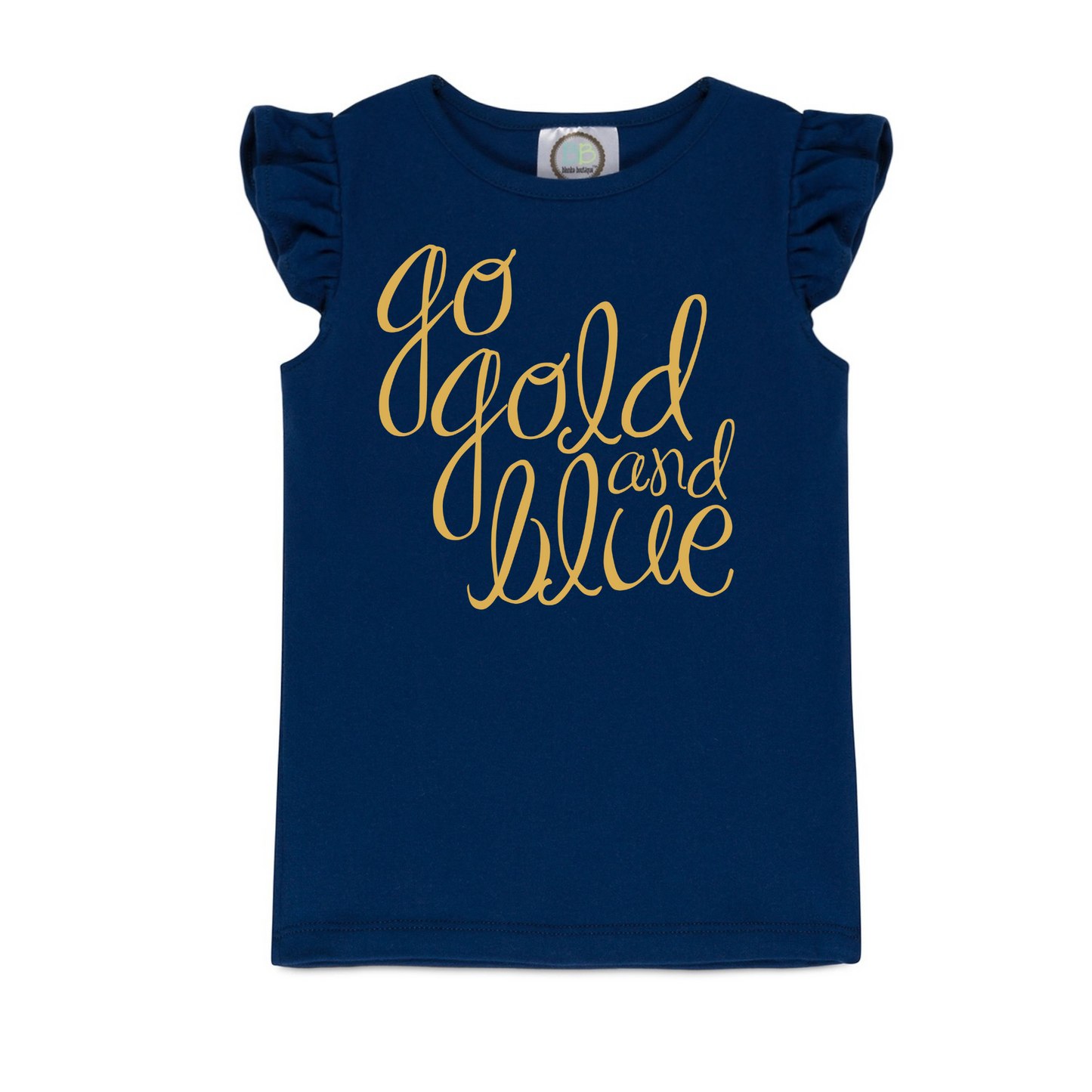 Gold and Blue | Ruffle Tee
