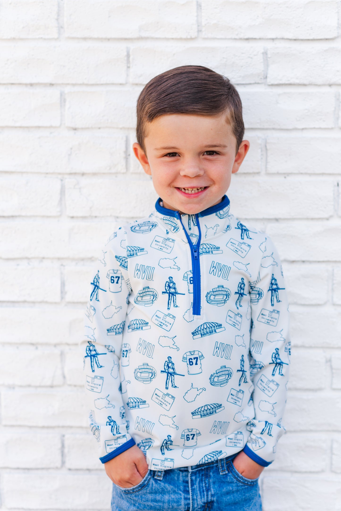 Half Zip Icons Pullover | Kids and Adult