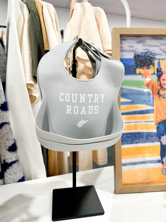 Country Roads Silicone Bib