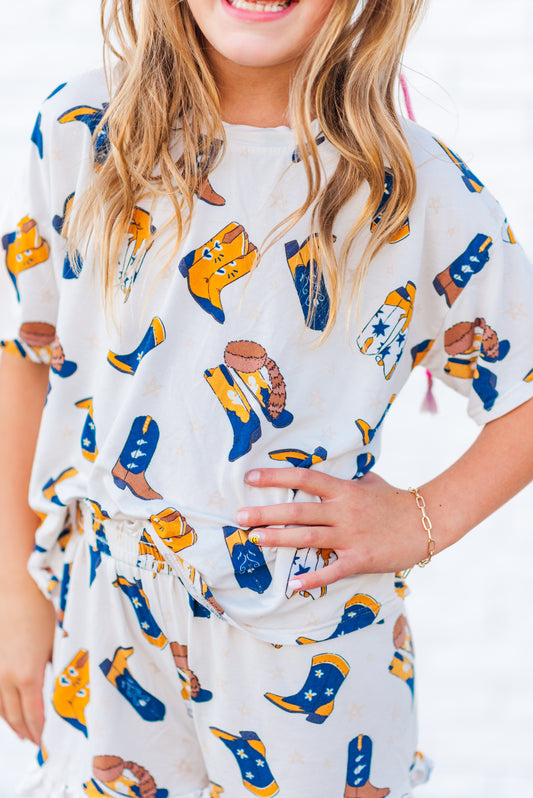 Boots Ruffle Shorts Set