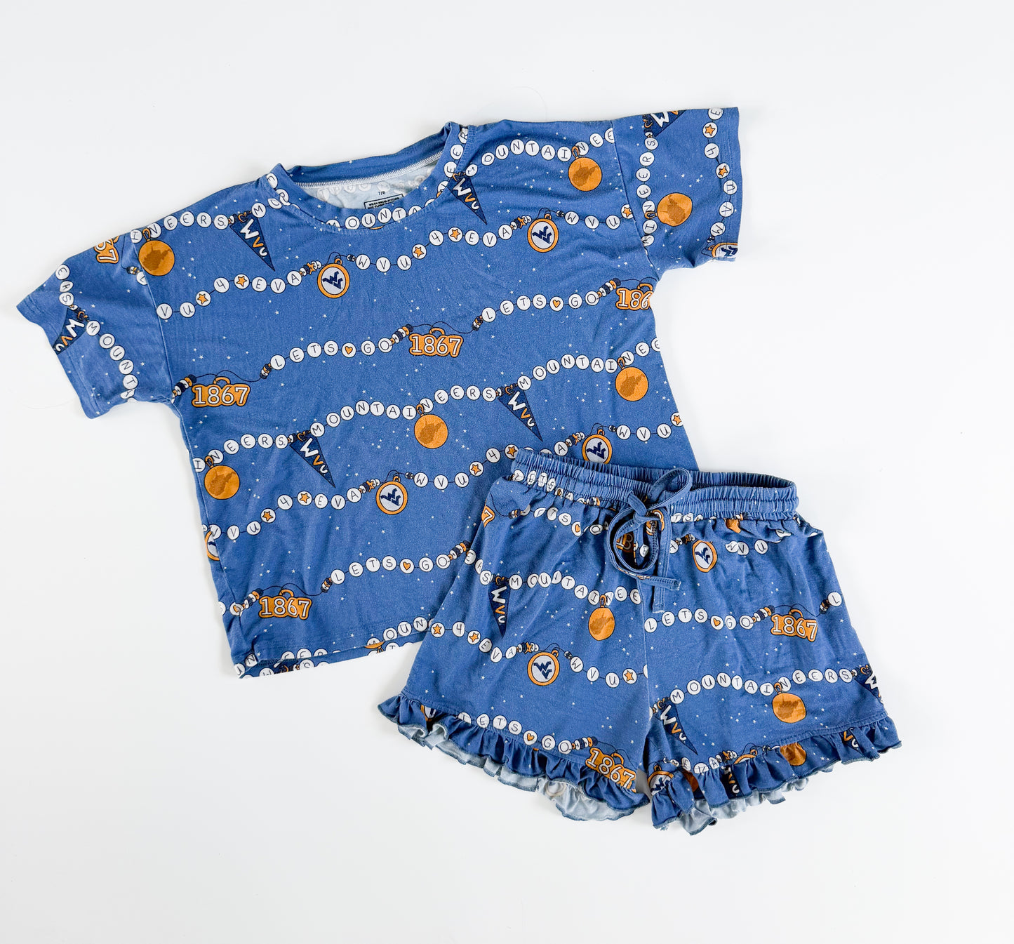 WVU Bracelets Ruffle Set