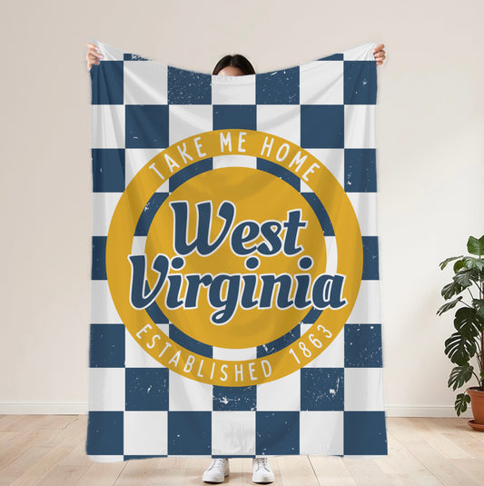 West Virginia Minky Blanket