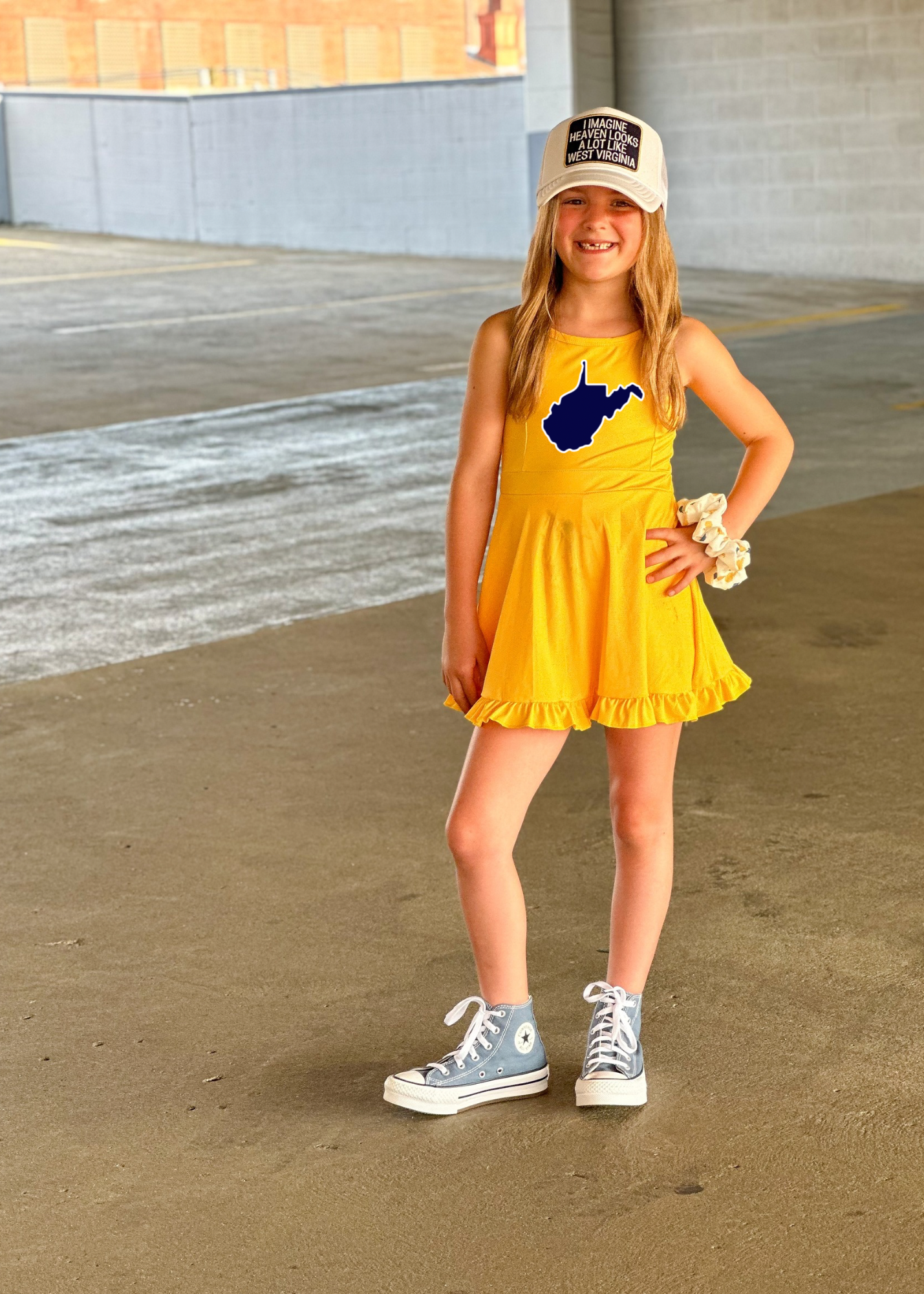 West Virginia Cheer Dress | Yellow