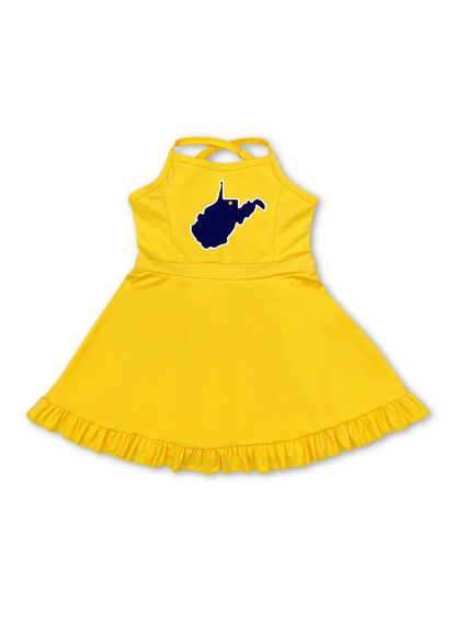West Virginia Cheer Dress | Yellow