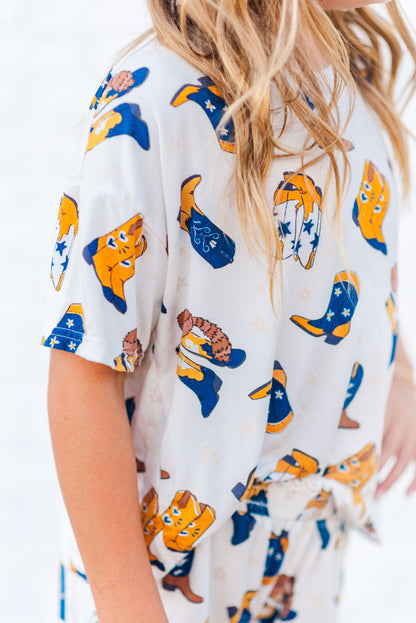 Boots Ruffle Shorts Set