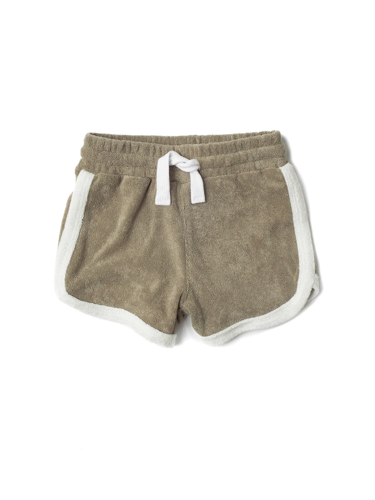 Terry Cloth Track Short - Khaki Green