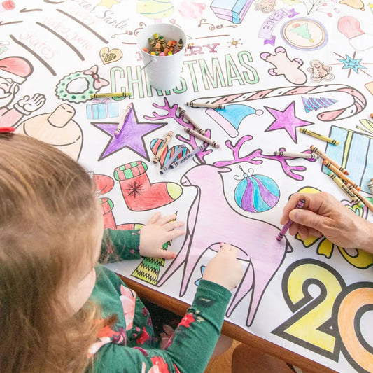 Christmas Coloring Tablecloth