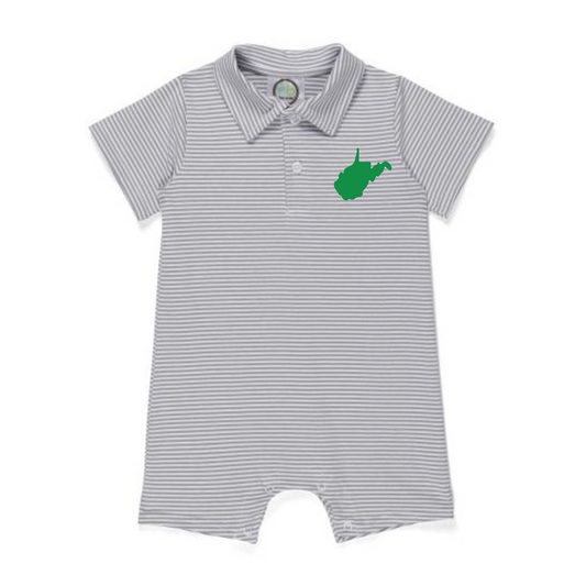 West Virginia Polo Romper | Baby