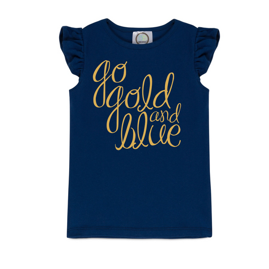 Gold and Blue | Ruffle Tee