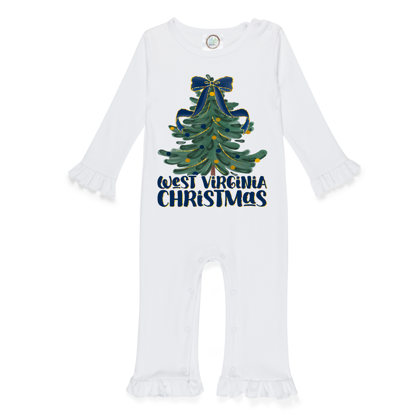 West Virginia Christmas Tree Romper | Kids and Adult