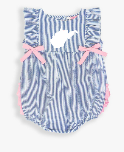 Pink West Virginia Ruffle Romper | Baby