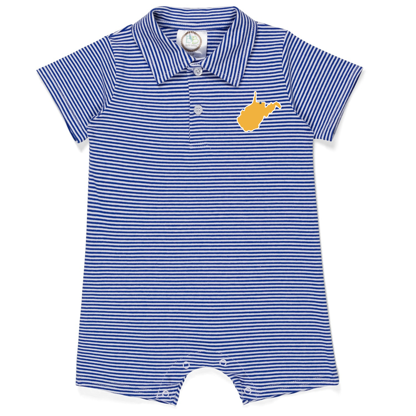 West Virginia Polo Romper | Baby
