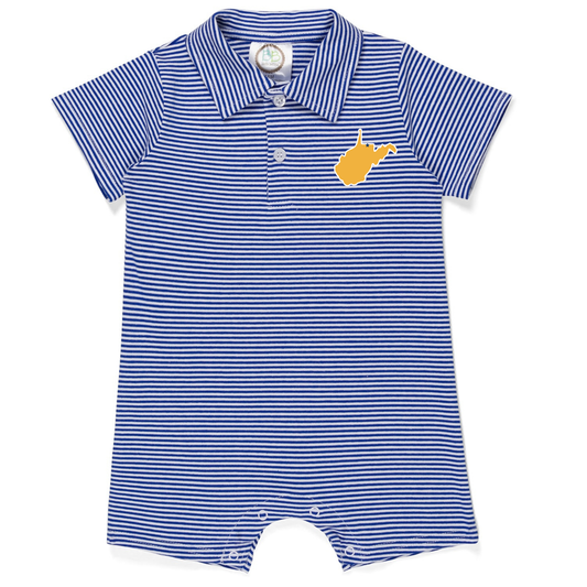 West Virginia Polo Romper | Baby