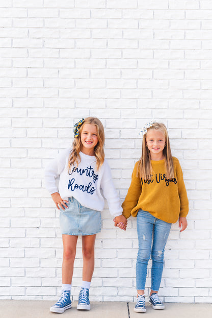 West Virginia Embroidered Sweater | Kids and Adults