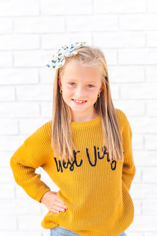 West Virginia Embroidered Sweater | Kids and Adults