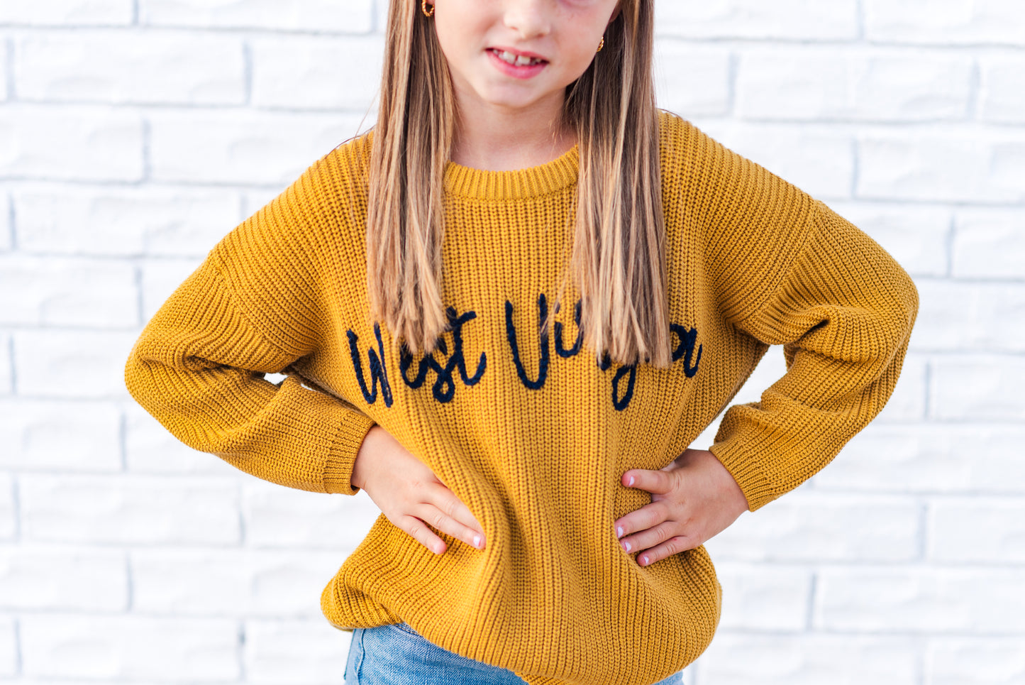 West Virginia Embroidered Sweater | Kids and Adults