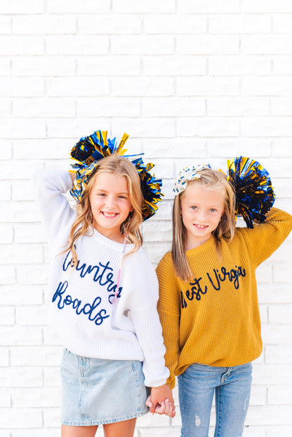 West Virginia Embroidered Sweater | Kids and Adults