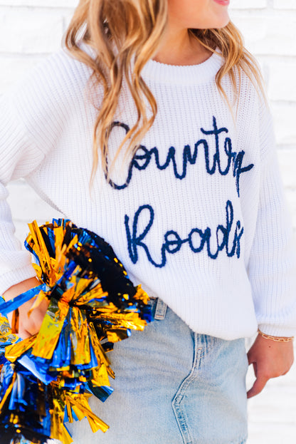 Country Roads Embroidered Sweater | Kids and Adults
